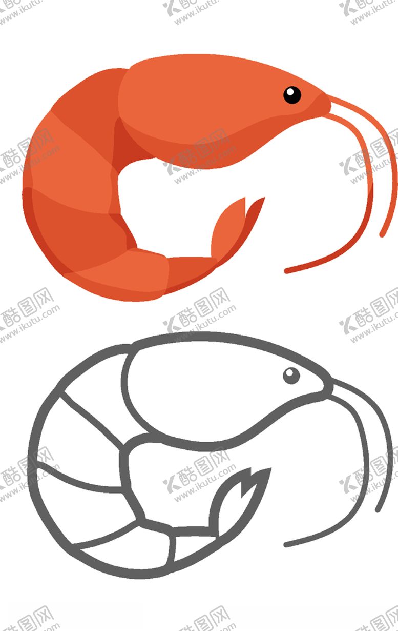 编号：19703807140111421768【酷图网】源文件下载-手绘卡通海鲜