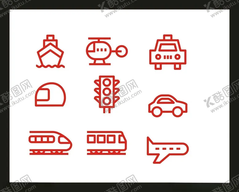 编号：17416402171052068009【酷图网】源文件下载-交通工具图标