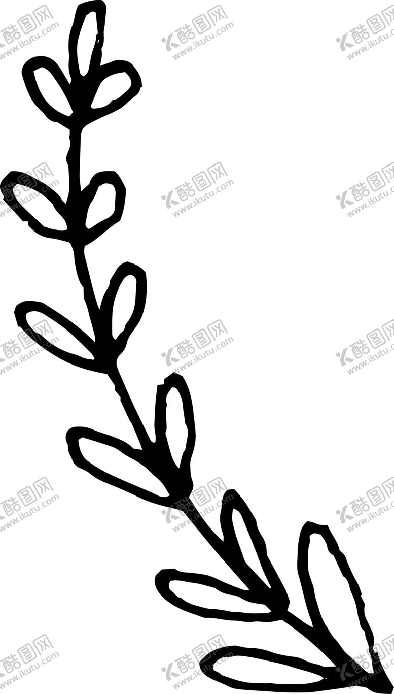 编号：82300710161858574164【酷图网】源文件下载-手绘植物枝干