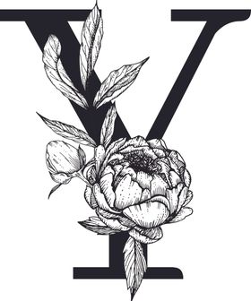花卉装饰字母字母y