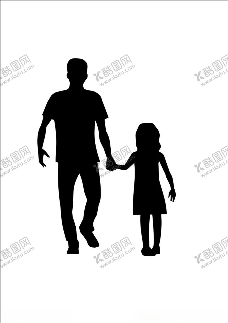 编号：52966101261206382336【酷图网】源文件下载-父女剪影