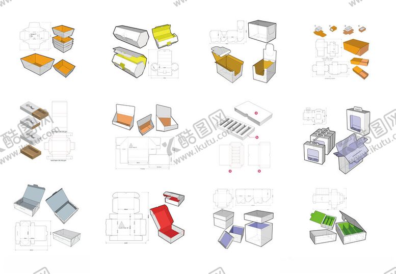 编号：51424711021124441202【酷图网】源文件下载-盒子模切图