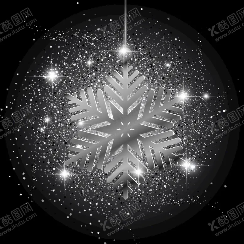 编号：06483109151920539458【酷图网】源文件下载-圣诞雪花闪光背景矢量