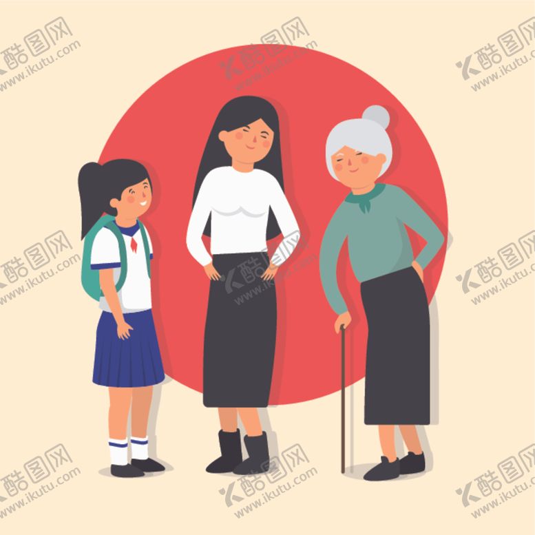 编号：34361310040845144936【酷图网】源文件下载-扁平人物插画