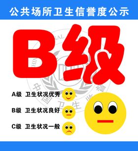 公共场所卫生信誉度公示牌