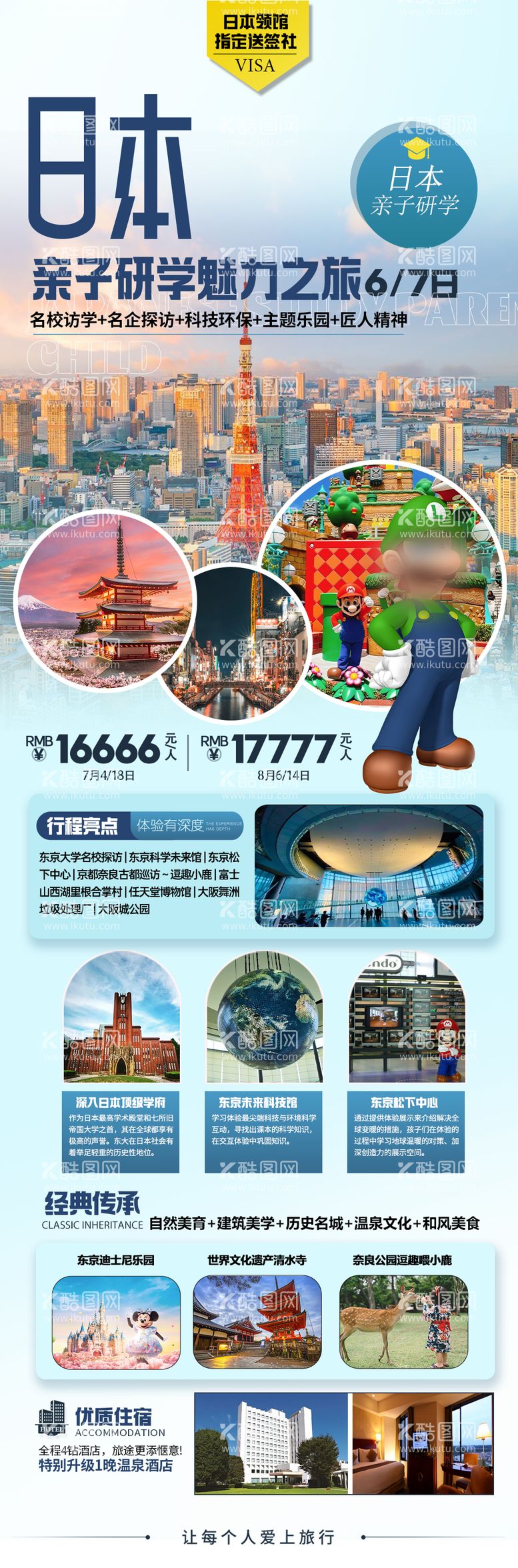 编号：96388212010530072190【酷图网】源文件下载-日本亲子研学旅游海报