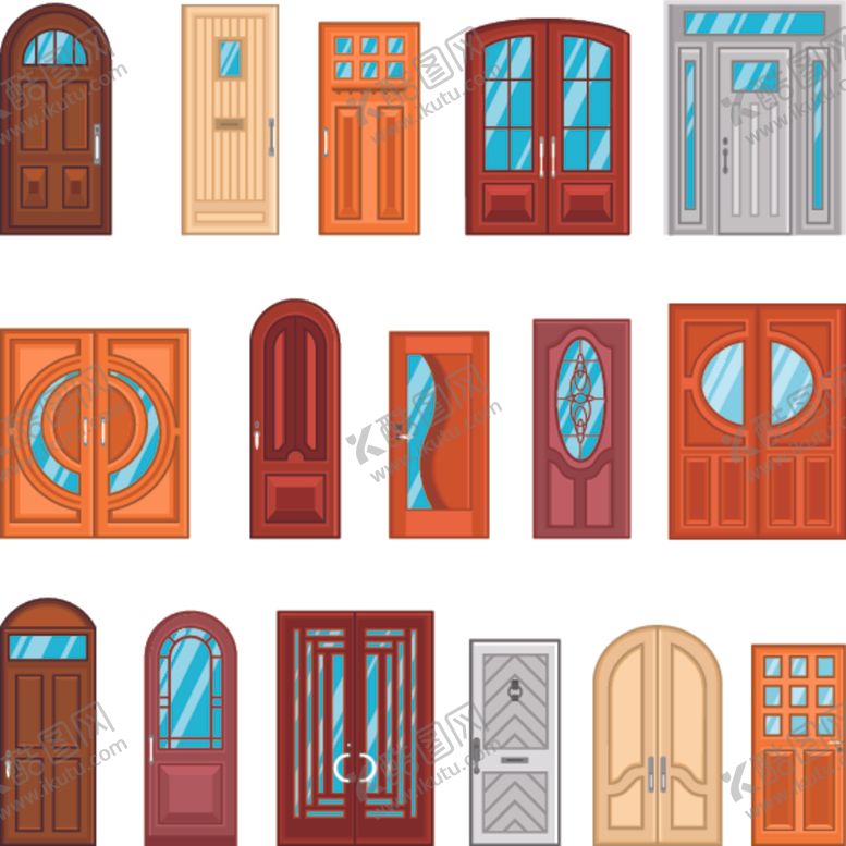 编号：89661809141715106012【酷图网】源文件下载-卡通房门矢量素材