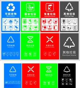 垃圾分类投放环保展板环保标语生活