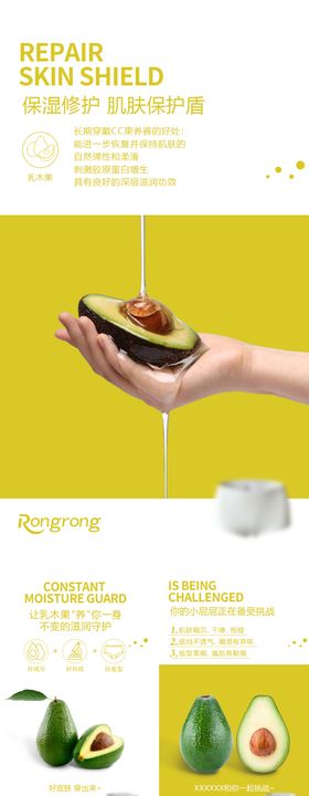 女士内裤产品牛油果海报