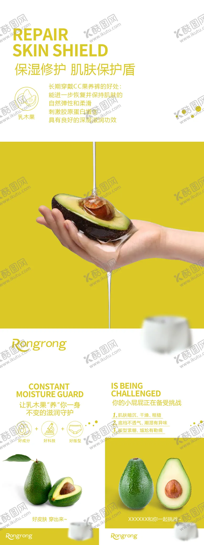 编号：57290304021149407816【酷图网】源文件下载-女士内裤产品牛油果海报