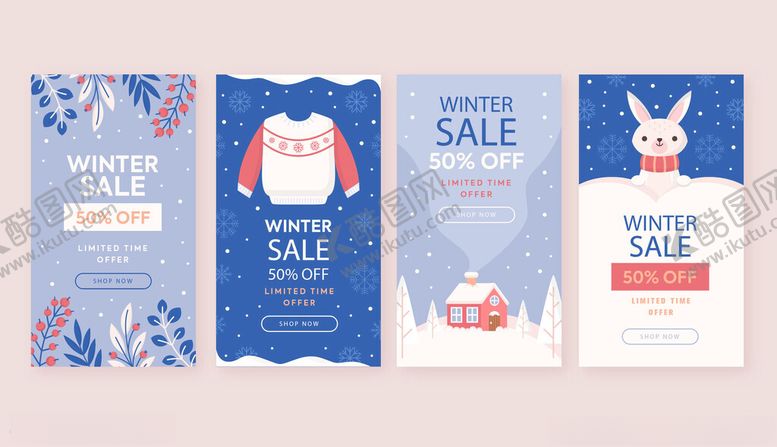 编号：80810511241809008876【酷图网】源文件下载-兔子主题促销卡片设计