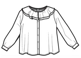 服装款式长T恤大衣V领