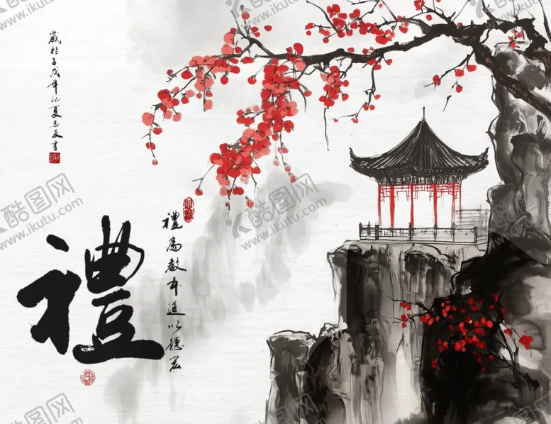 编号：35645002272245552985【酷图网】源文件下载-仁义礼智信背景