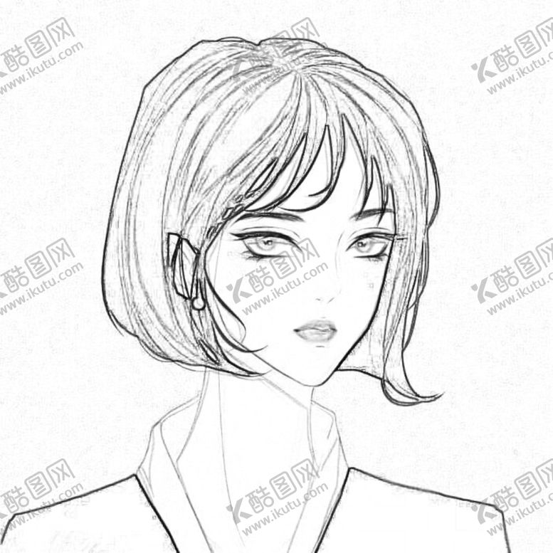 编号：25486204210058209979【酷图网】源文件下载-美女线稿