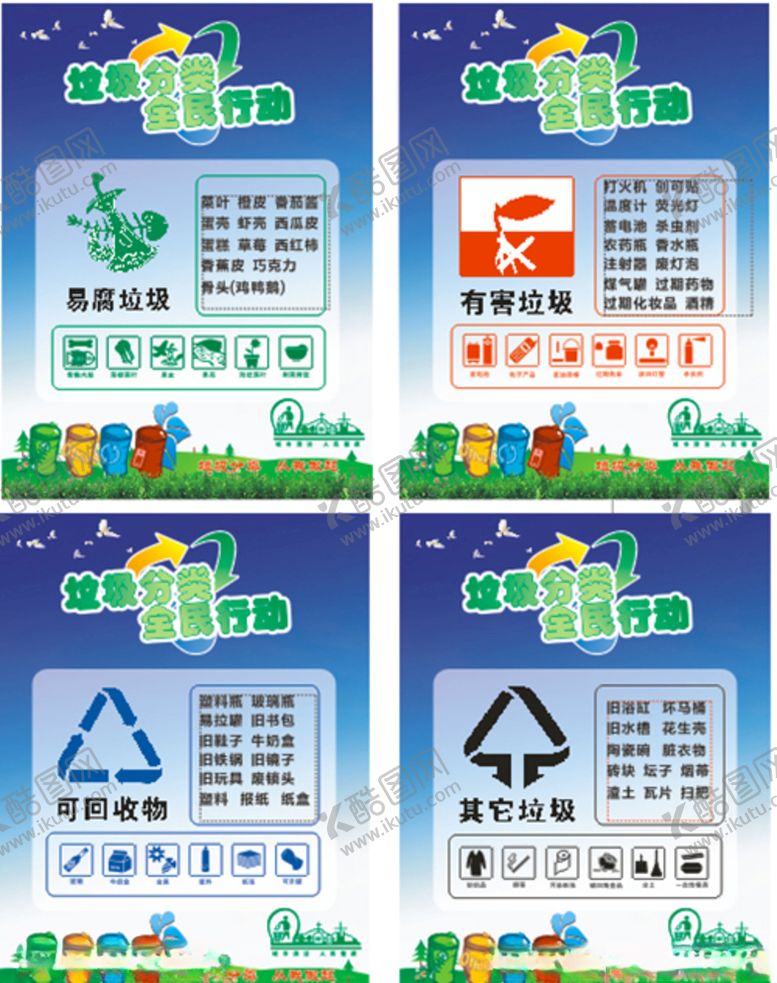 编号：65575010021329372096【酷图网】源文件下载-垃圾分类展板
