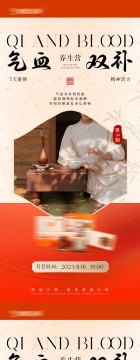 气血养生宣传海报