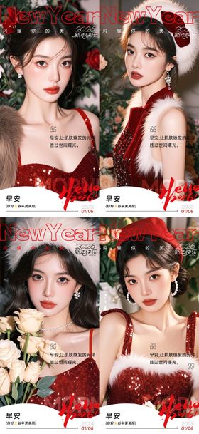 医美早安海报新年系列