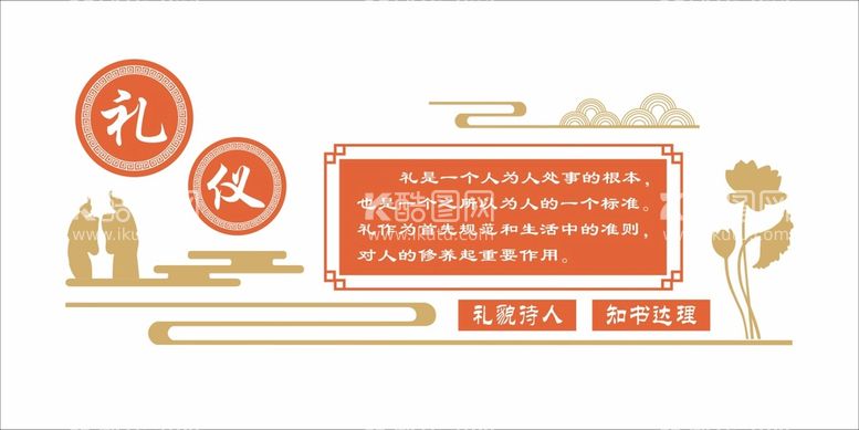 编号：12796311130830239166【酷图网】源文件下载-礼仪文化墙