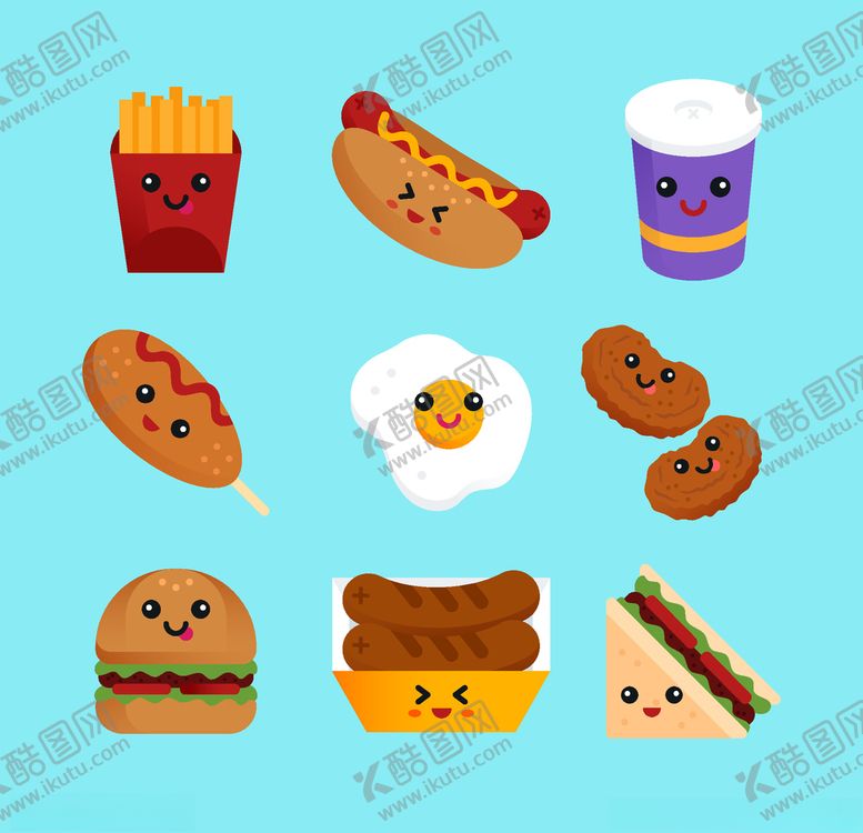 编号：75281910311436262082【酷图网】源文件下载-可爱食物