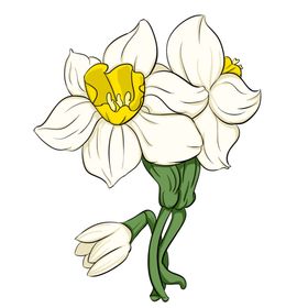 手绘水仙花