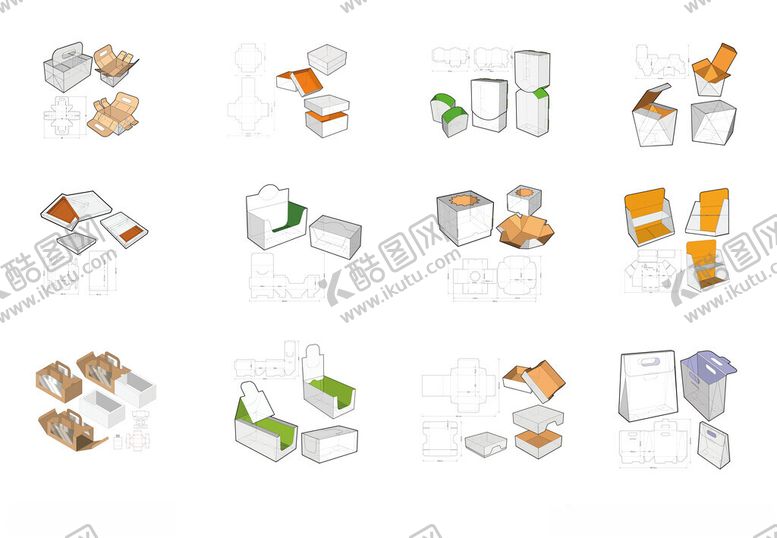 编号：59827811021114522491【酷图网】源文件下载-包装盒子模切图
