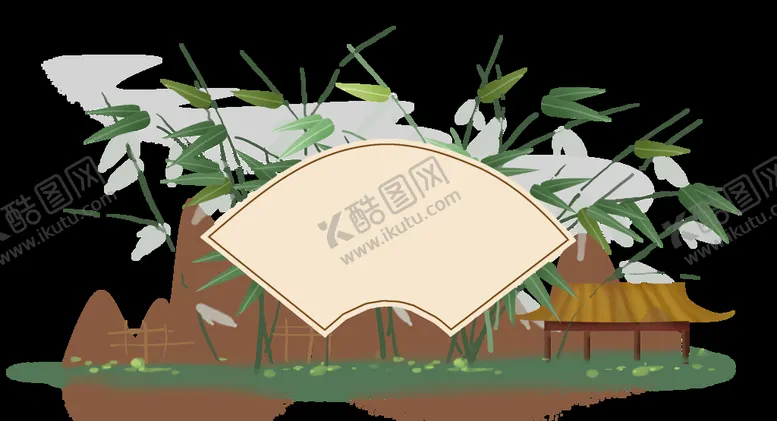 编号：35563810280235564875【酷图网】源文件下载-扇形边框PNG 中国风元素 