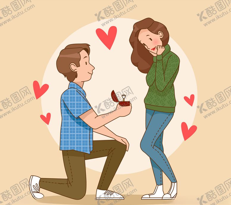 编号：13851609151047198295【酷图网】源文件下载-创意求婚男女设计