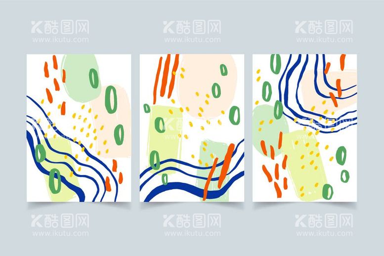 编号：57035712040757435927【酷图网】源文件下载-极简抽象封面组合图