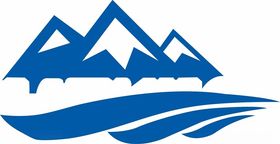 山与水的简约标志设计