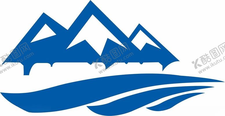 编号：96591304220007595681【酷图网】源文件下载-山与水的简约标志设计