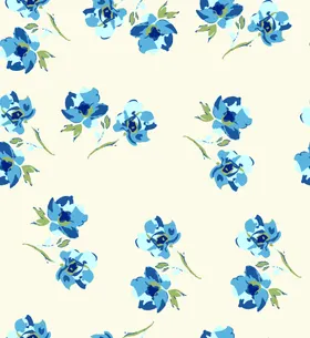 小碎花手绘数码印