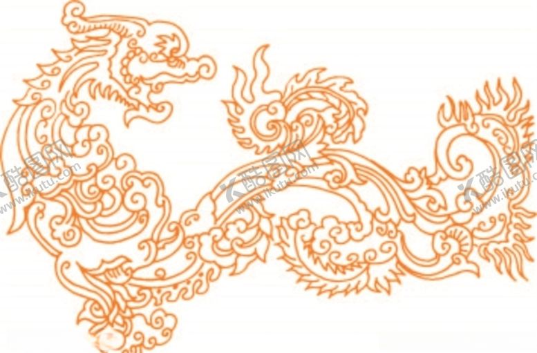 编号：33856409190850465696【酷图网】源文件下载-龙凤祥云纹