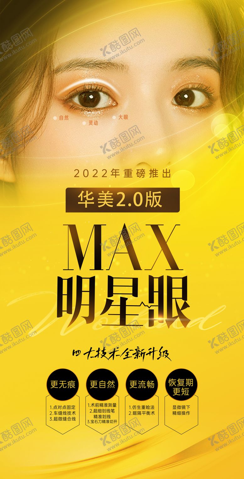 编号：10624103051134282939【酷图网】源文件下载-医美双眼皮海报展板