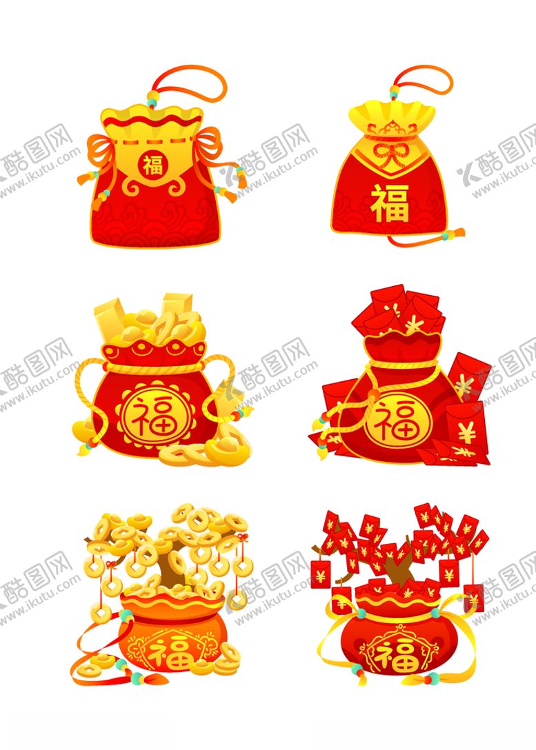 编号：40779904090353371898【酷图网】源文件下载-福袋钱袋摇钱树
