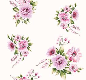 手绘花分层高清分色