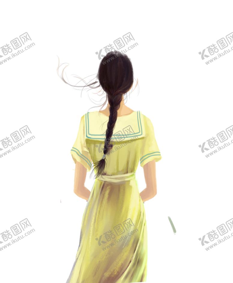 编号：89599007070409364531【酷图网】源文件下载-彩绘人物背影
