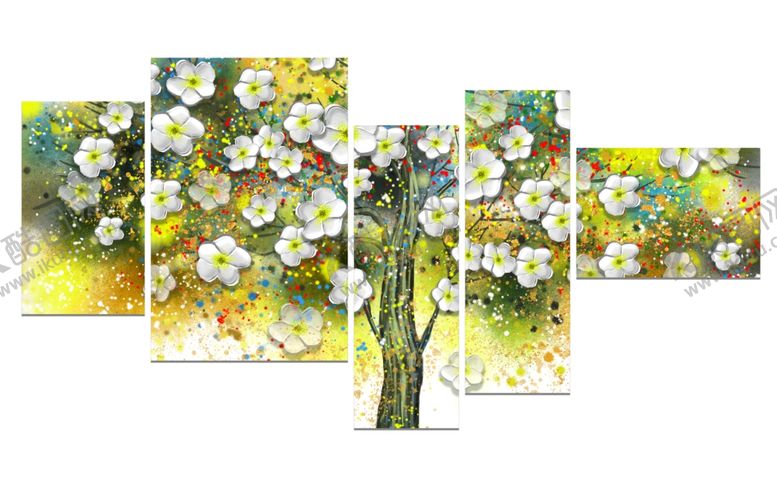 编号：52582810080042281505【酷图网】源文件下载-发财树油画装饰画