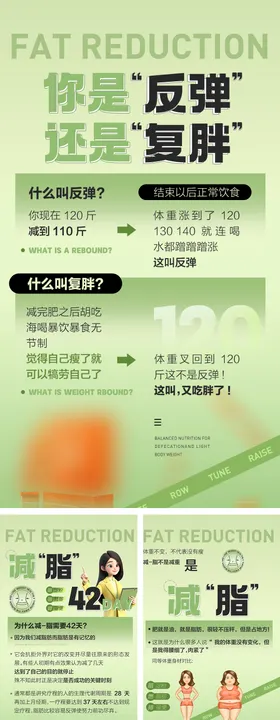 减肥瘦身产品宣传系列海报