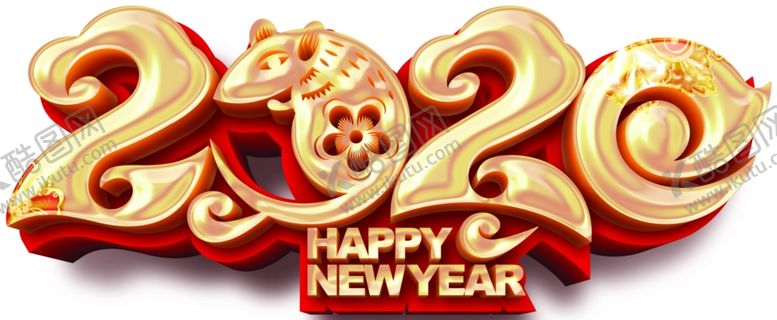 编号：27087010021826591454【酷图网】源文件下载-2020鼠年字体