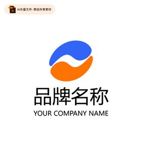 太极环绕椭圆logo