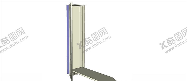 编号：34245609180440582070【酷图网】源文件下载-衣柜单门衣柜模型