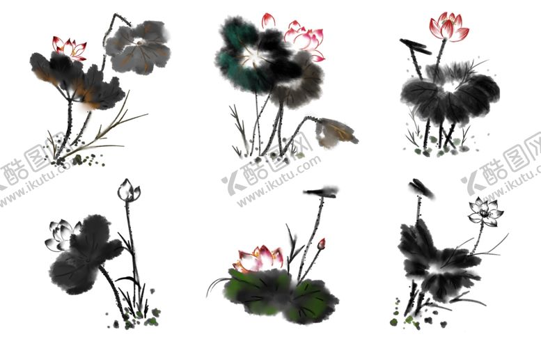 编号：91249509212214565253【酷图网】源文件下载-水墨荷花