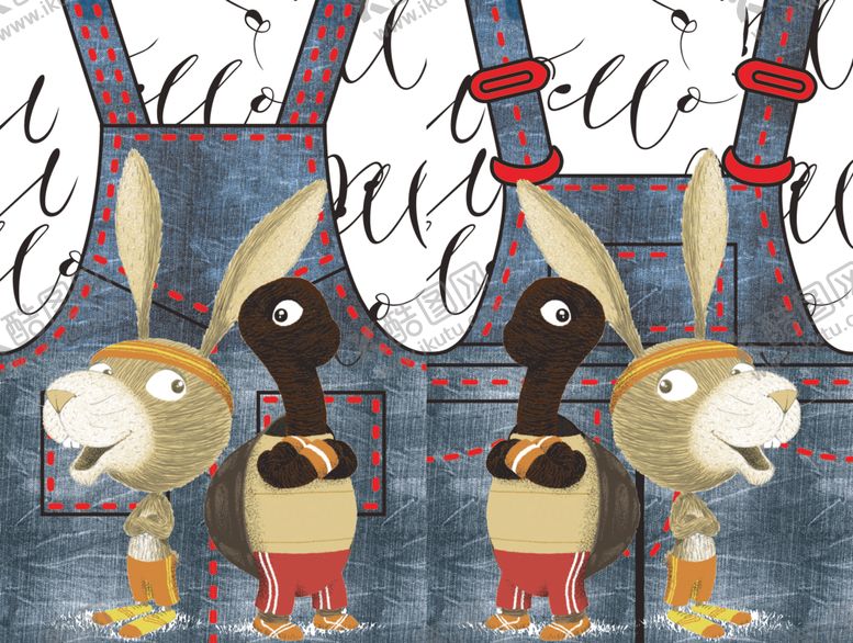 编号：10410309210707148446【酷图网】源文件下载-卡通牛仔款定位花