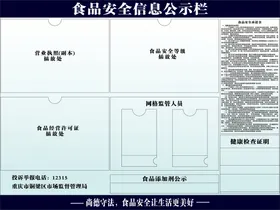 食品安全公示栏