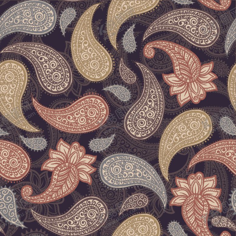 编号：86791009142136529324【酷图网】源文件下载-复古花纹无缝图案