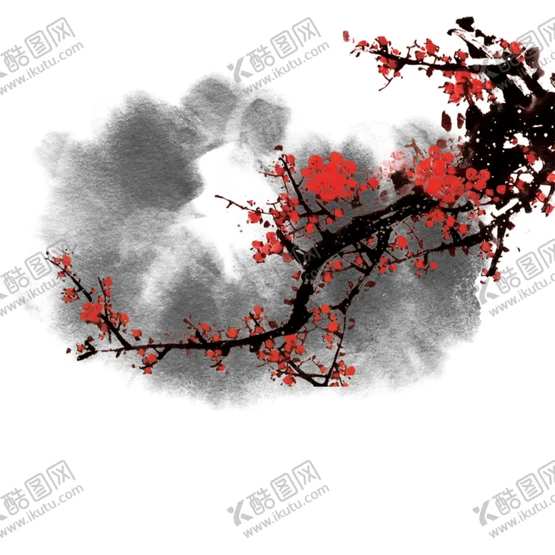 编号：12536705180547472365【酷图网】源文件下载-中国风水墨梅