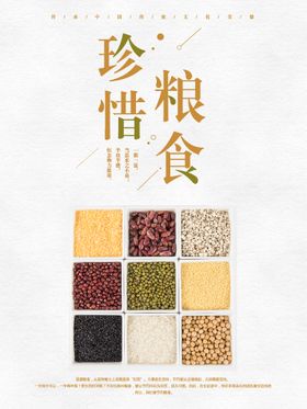 珍惜粮食海报