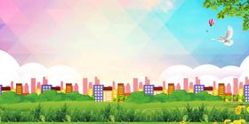 城市蓝天背景