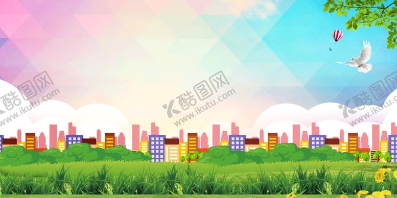 编号：79933606171920519231【酷图网】源文件下载-城市蓝天背景