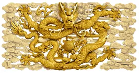 金龙免扣纹色素材